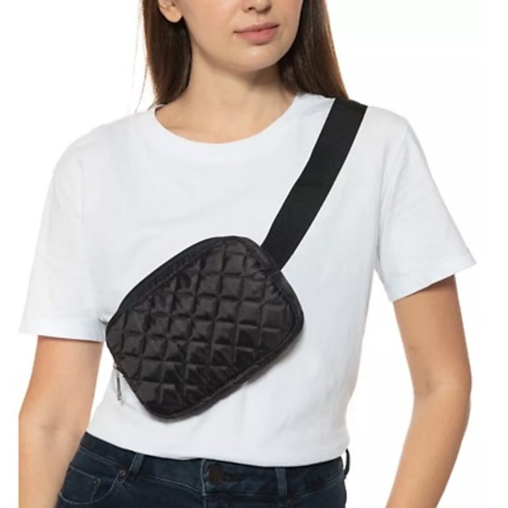 Jenni Black Quilted Belt Bag Size S/M